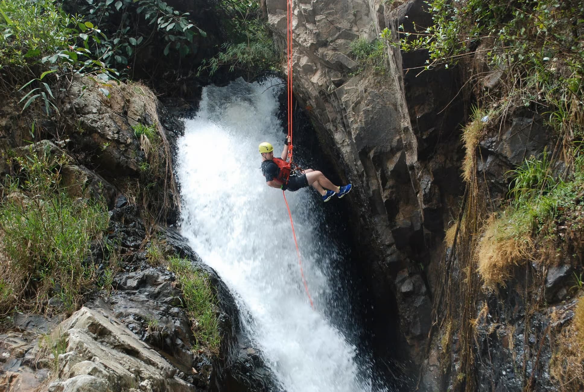 Canyoning in the jungle at Datanla, Da Lat